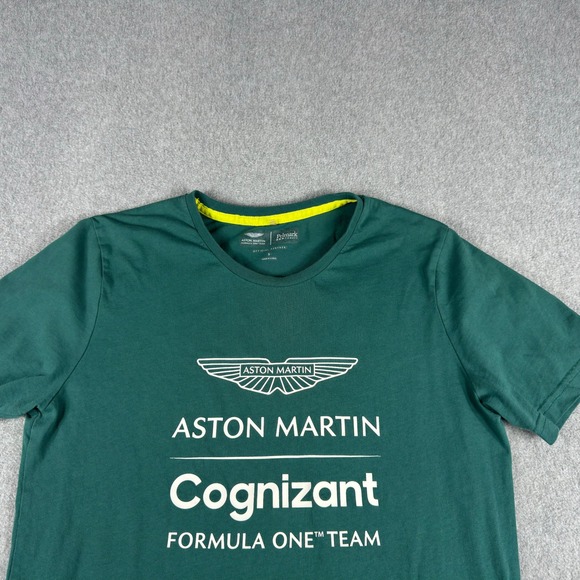 Aston Martin Pelmark Cognizant T Shirt Green Men's S Pelmark Teckit Formula 1